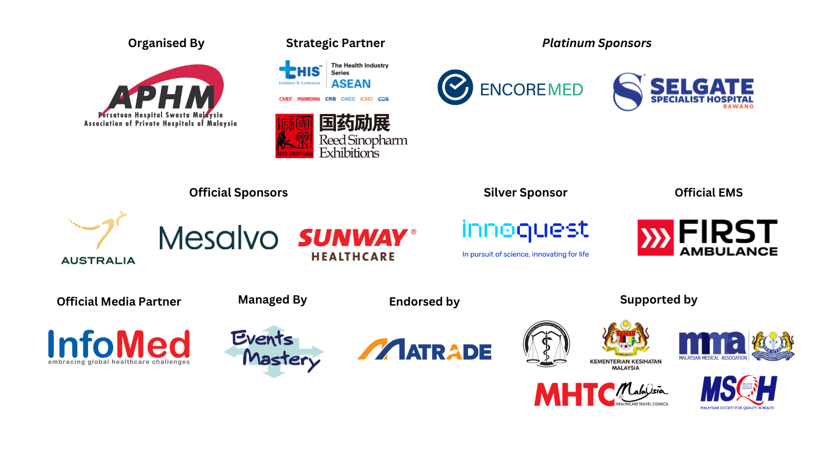 APHM 2026 conference programme and exhibition branding at the Kuala Lumpur Convention Centre