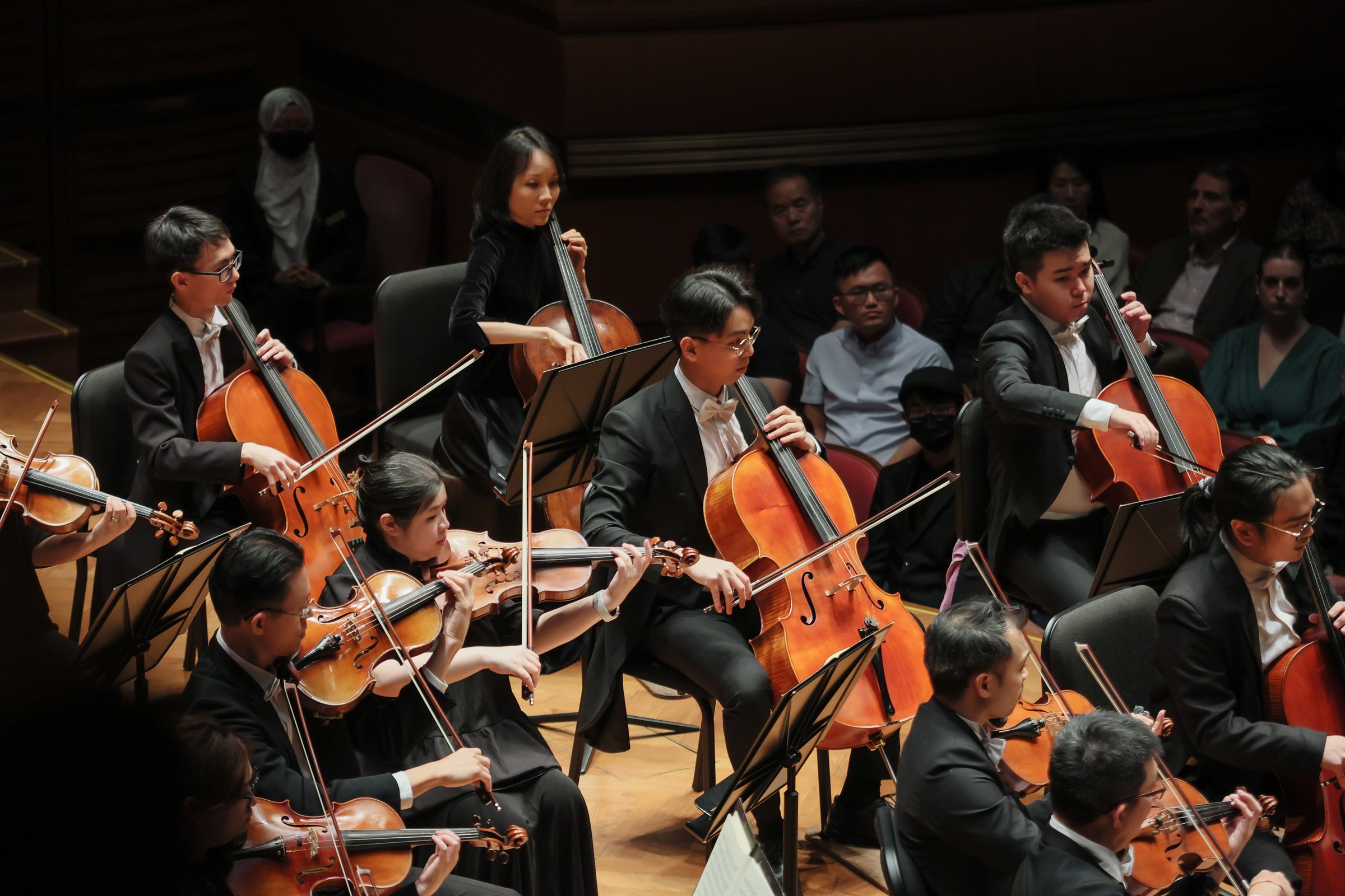 Malaysian Philharmonic Youth Orchestra on stage at Dewan Filharmonik PETRONAS